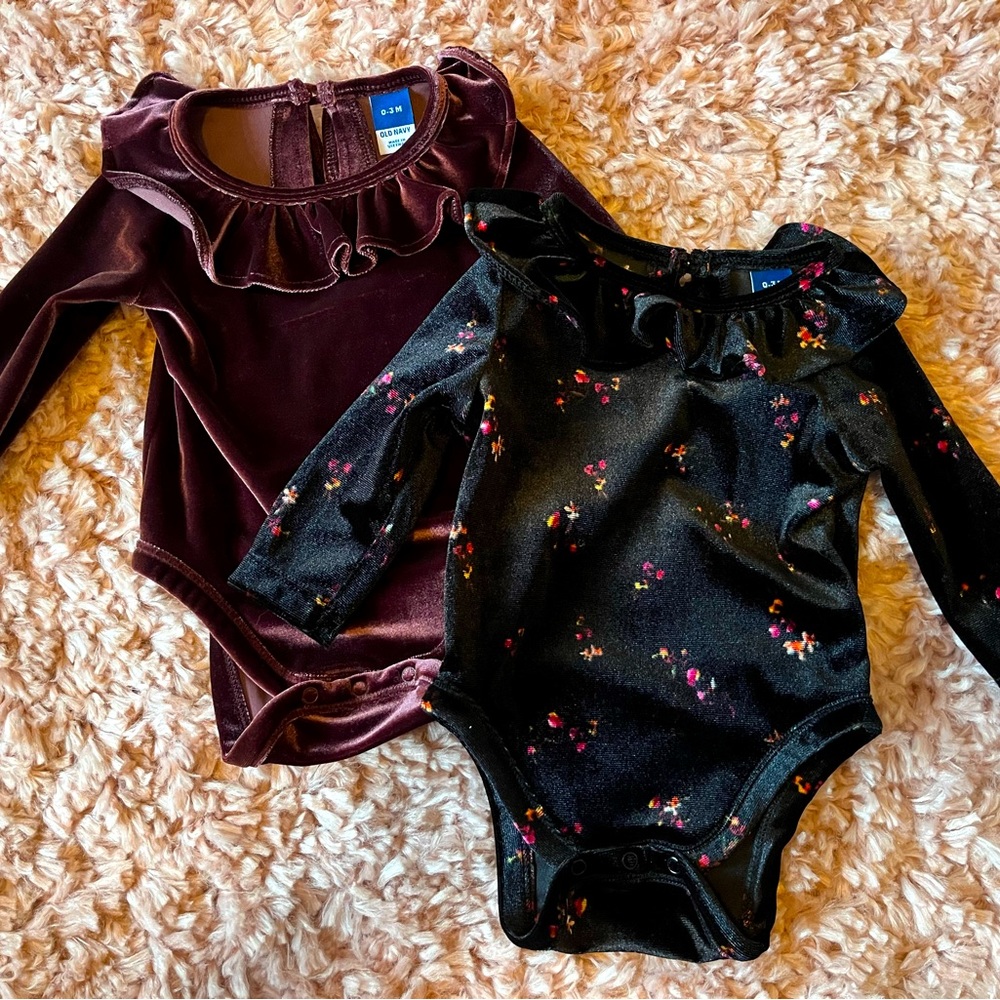 Bundled Velour/Velvet Onesies